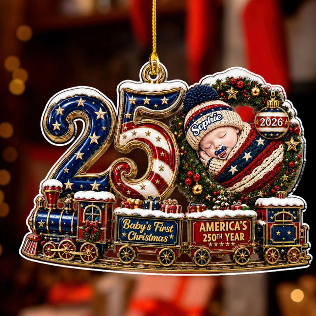 Sleeping Baby - Personalized Acrylic Ornament - Chrismas Gift For Family