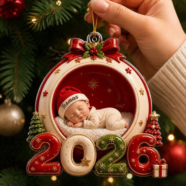 2026 Baby's Christmas Gift, Heartfelt Keepsake For  Newborn Girl Boy - Personalized Acrylic Ornament