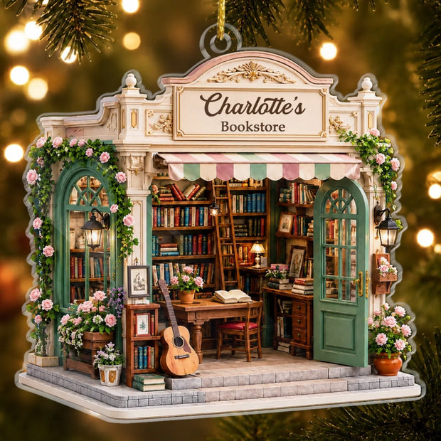 One More Chapter Christmas Bookish Gifts For Book Lovers - Personalized Acrylic Ornament