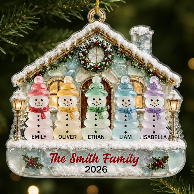 Cozy Christmas Memories - Personalized Acrylic Ornament - Christmas Gift For Family