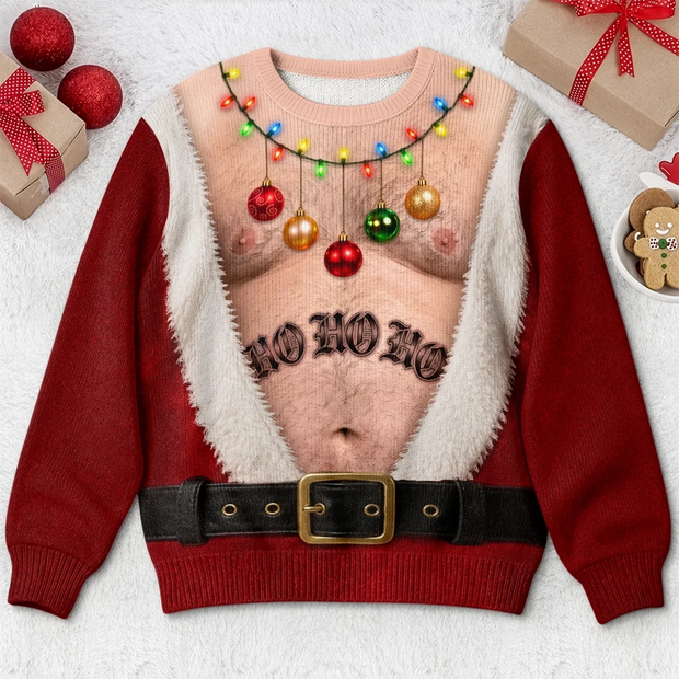 Santa Approved Trouble Maker - Personalized Ugly Sweater - Christmas Gift For Him