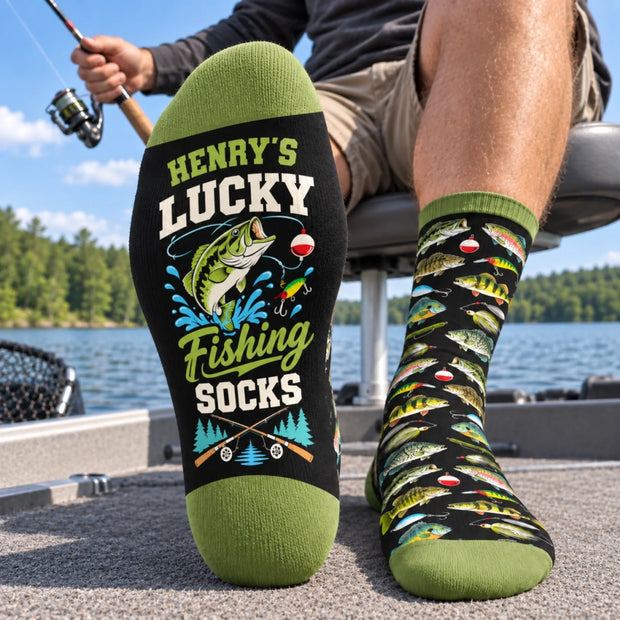 Fish Of the Day- Personalized Crew Socks - Gift For Couple