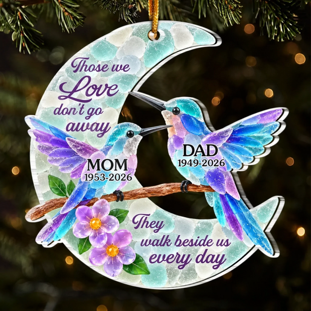 Walk Beside Custom Name Christmas Gift For Family, Memorial Human - Personalized Acrylic Ornament