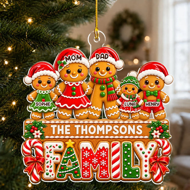 Christmas With Us - Personalized Acrylic Ornament - Gift For Family