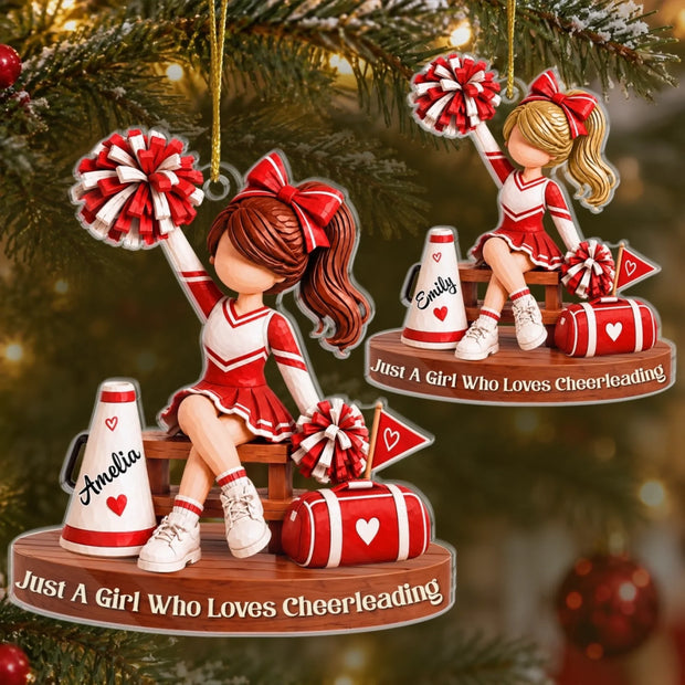 Born To Cheer Custom Name Christmas Gifts - Personalized Acrylic Ornament