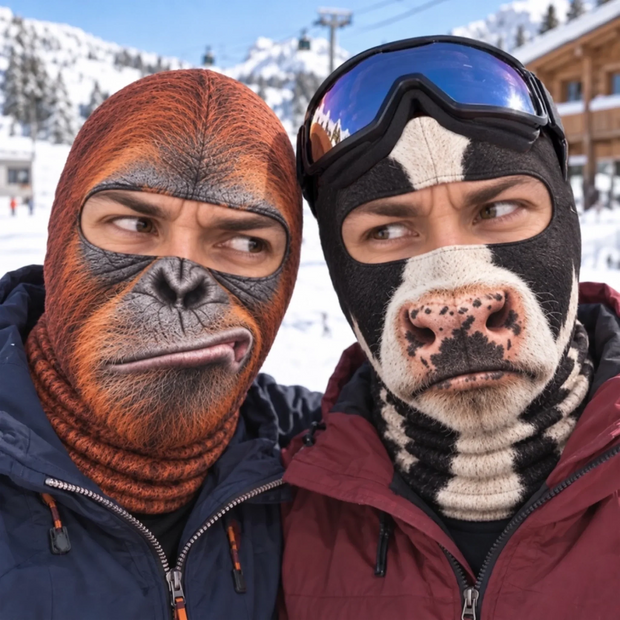 Custom Funny  Animal Costume Headwear Gifts for Winter Adventures - Personalized Balaclava Face Mask