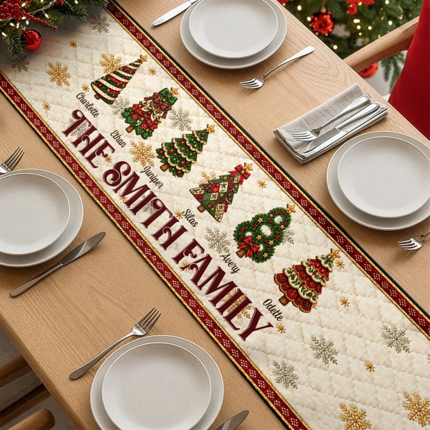 A Table Full Of Christmas Joy - Personalized Table Runner – Christmas Gift For Family