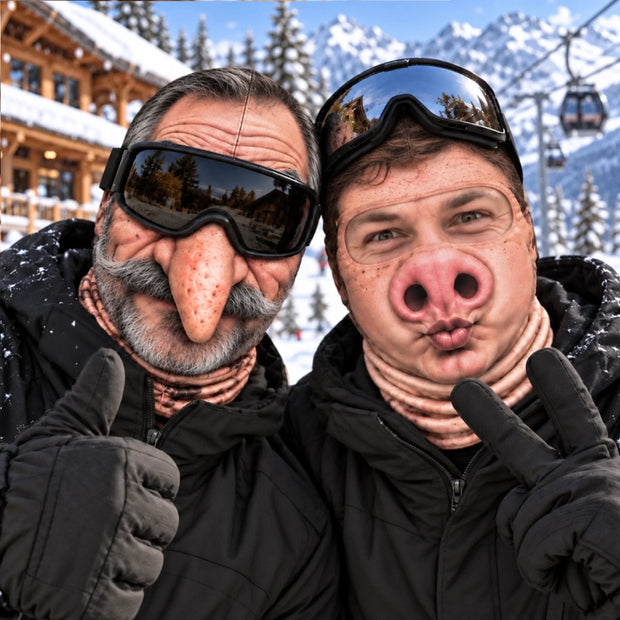 Funny 3D Realistic Costume Headwear Gifts For Ski Lovers - Personalized Balaclava Face Mask