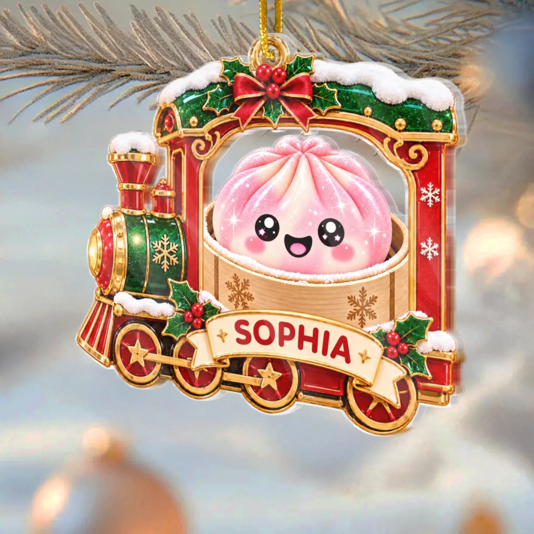 The Year Of Squishy Hunting Christmas Train- Personalized ACrylic Orna ...