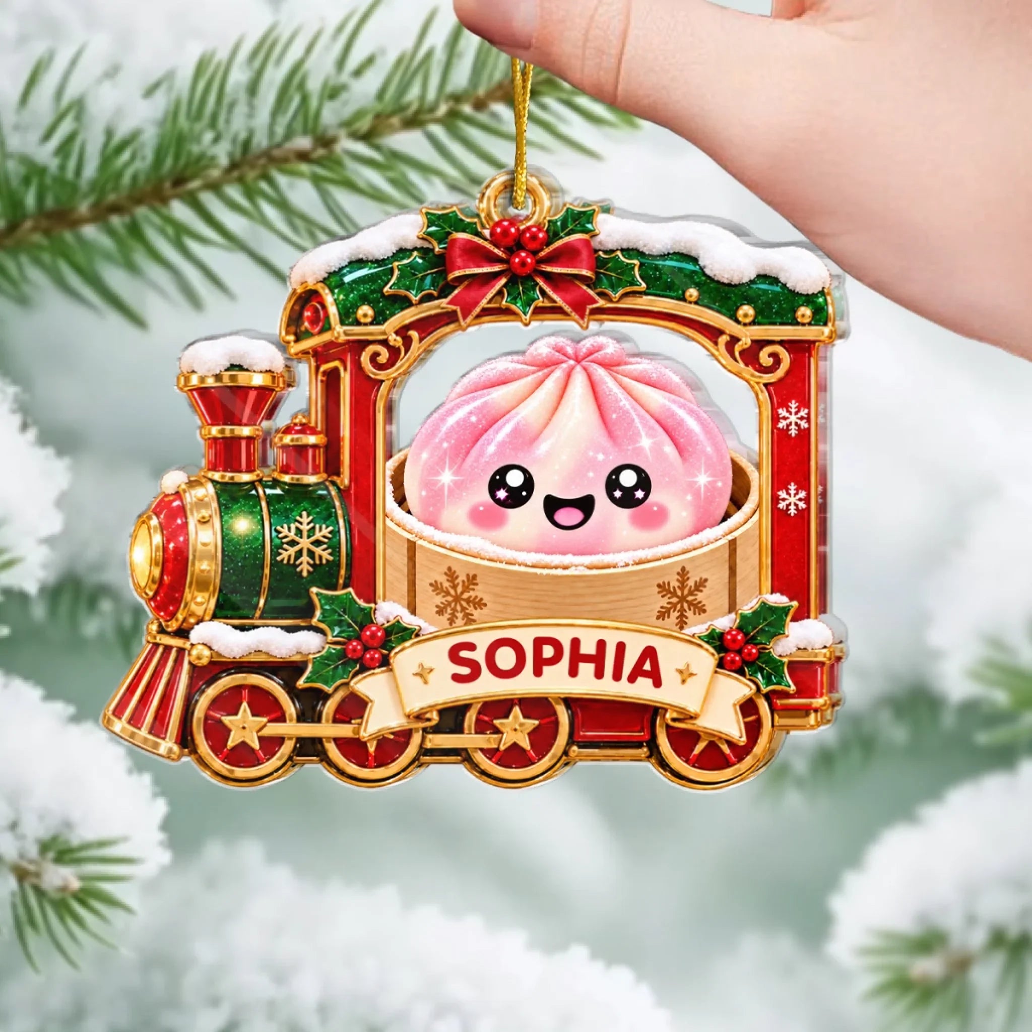 The Year Of Squishy Hunting Christmas Train- Personalized ACrylic Orna ...