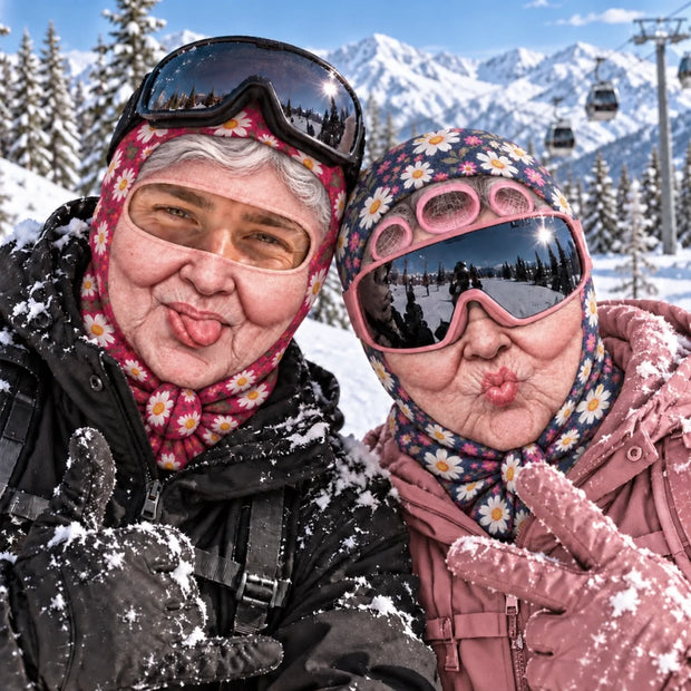 Custom Funny Winter Skiing Costume Headwear - Personalized Balaclava Face Mask