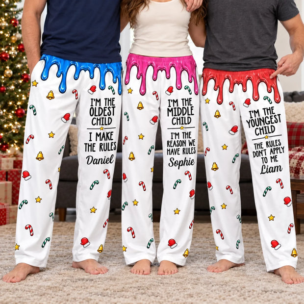 The Rules - Personalized Pajama Pants - Gift For Family