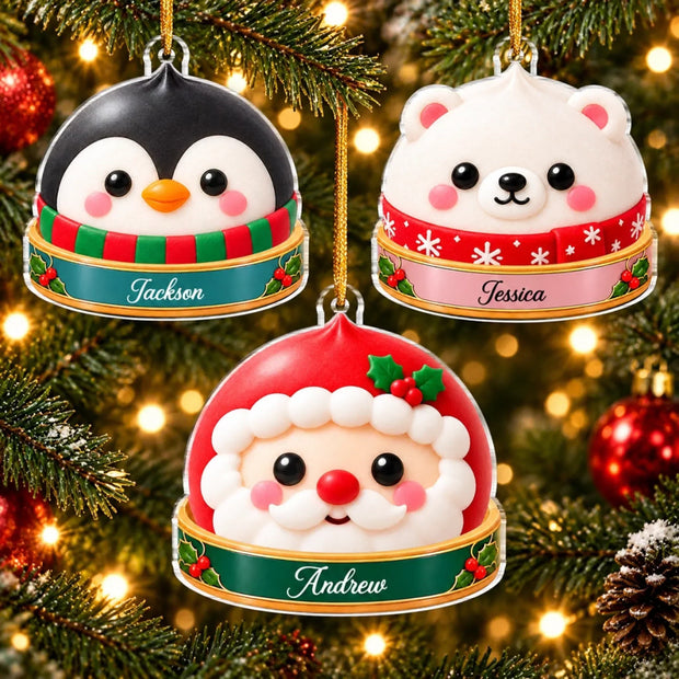 Christmas Character Gifts For Kids, Family - Personalized Acrylic Ornament