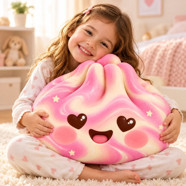 Custom Squishy Kawaii Rainbow Cloud Character Decor Gifts For Kids - Personalized Shaped Pillow