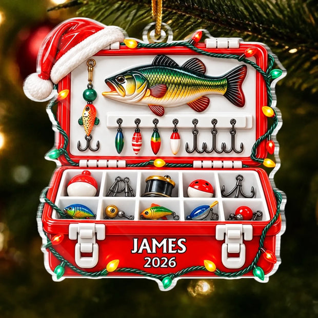 Tis The Season To Catch - Personalized Acrylic Ornament - Gift For Him