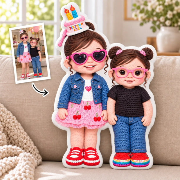 Custom Photo Character Birthday Gifts for Kids - Personalized Shaped Pillow