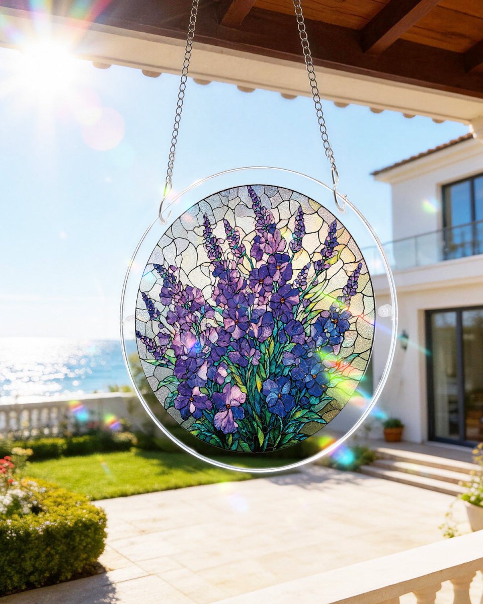 83 piece acrylic jigsaw puzzle suncatcher violet garden grace kaayee puzzle 8491183