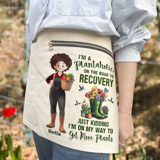 A Plantaholic On The Road To Recovery Just Kidding Personalized Gardening Apron_1