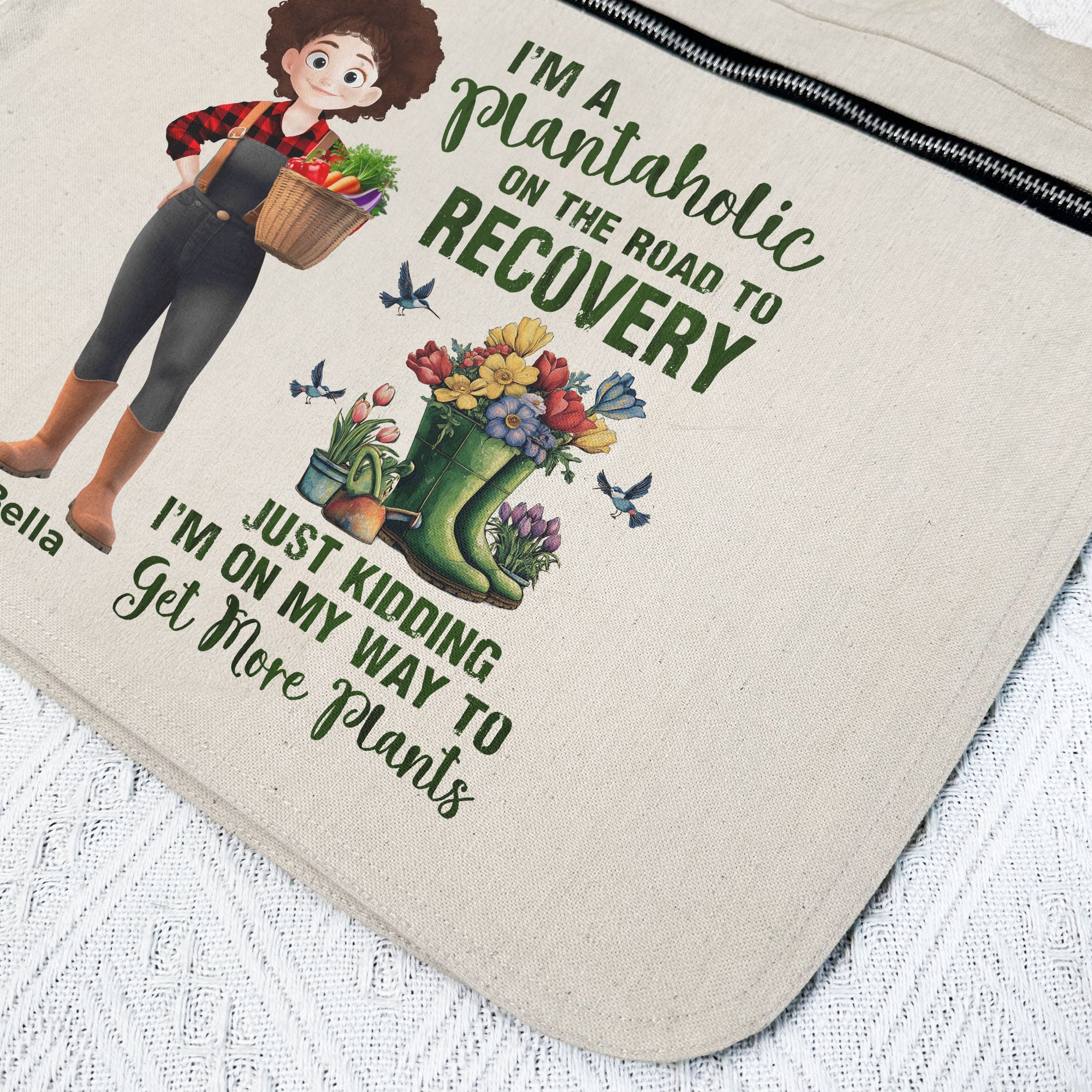 A Plantaholic On The Road To Recovery Just Kidding Personalized Gardening Apron_4