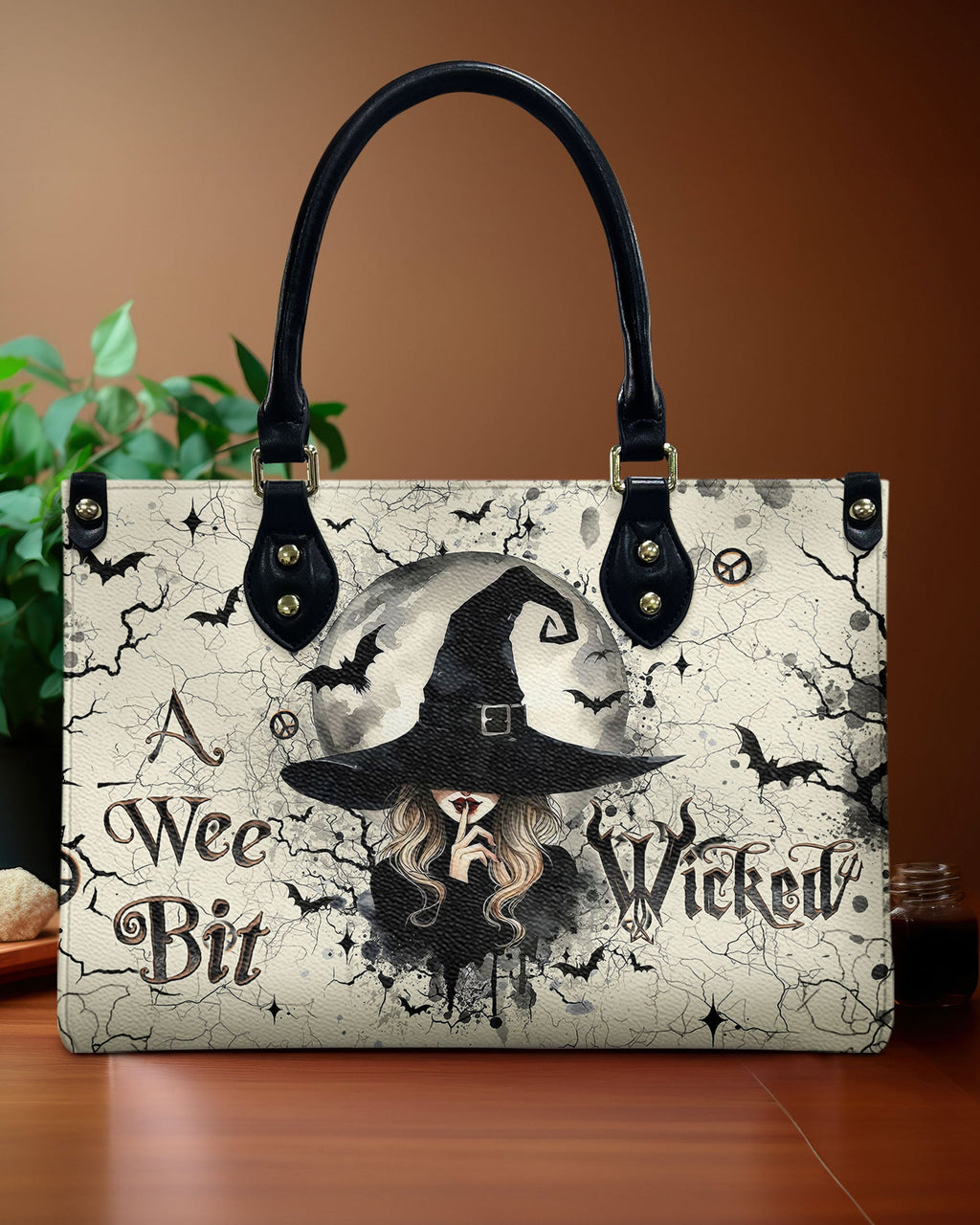 A Wee Bit Wicked Halloween Gothic Leather Bag Gift for Women _1_ Cr6xs