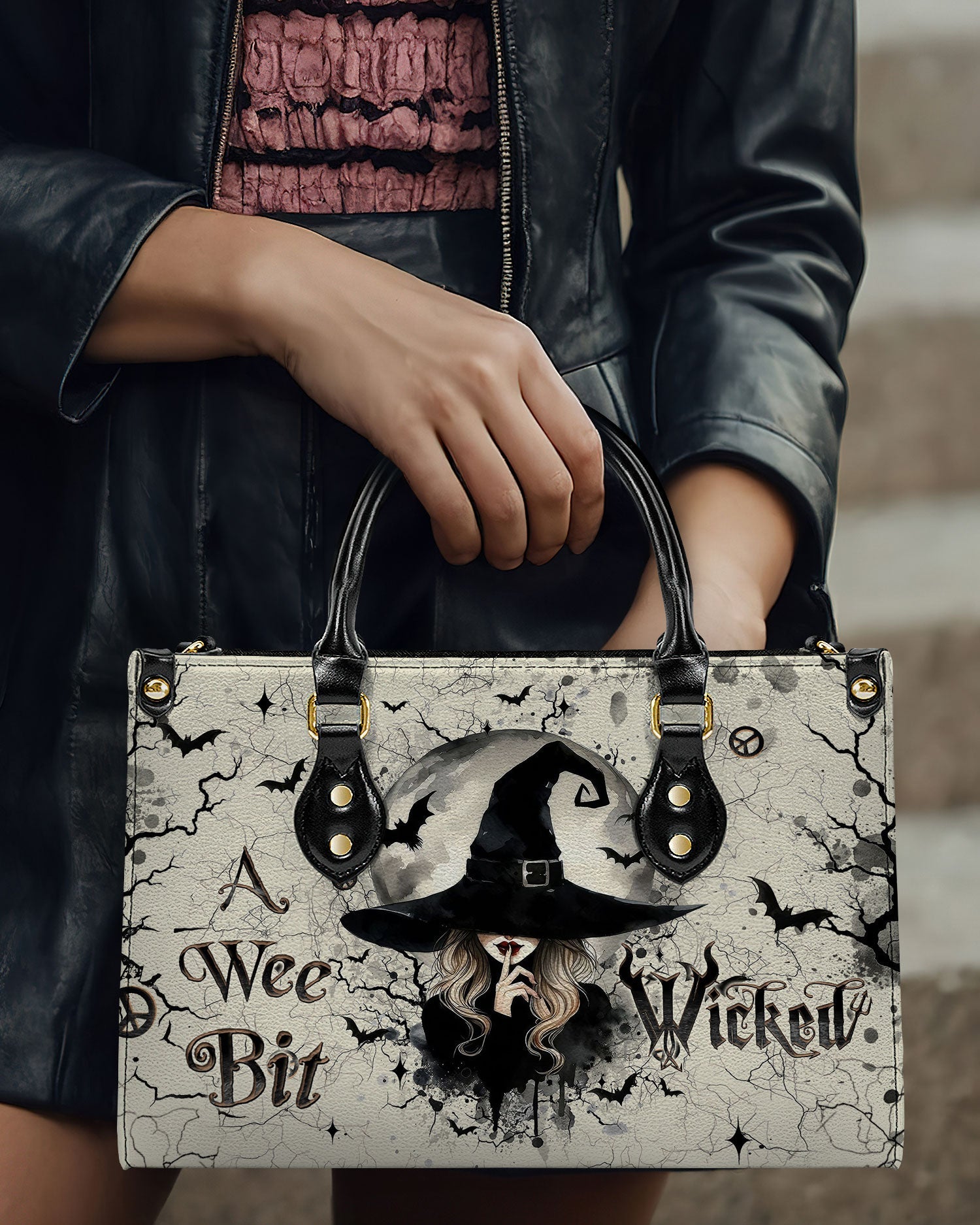A Wee Bit Wicked Halloween Gothic Leather Bag Gift for Women _3_ DEz7D