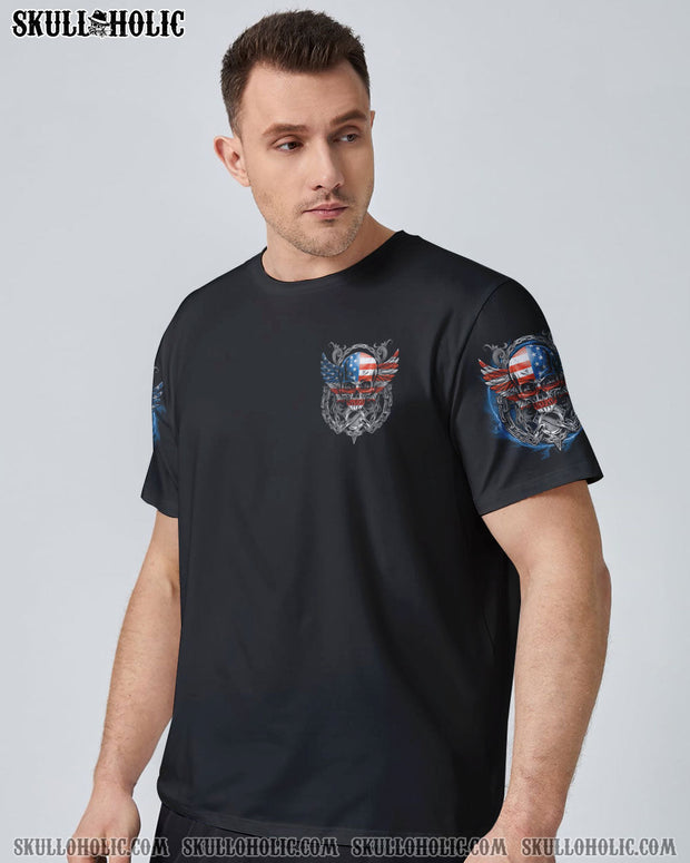 America Live It, Love It, or Get the Hell Out - Patriotic Skull America Love Graphic Tee - AOP Shirts