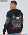 America Live It Love It or Get the Hell Out Patriotic Skull America Love Graphic Tee AOP Shir _7_ oYd0v