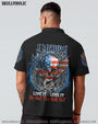America Live It Love It or Get the Hell Out Patriotic Skull America Love Graphic Tee AOP Shir _9_ 9atRo