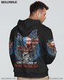 America Live It Love It or Get the Hell Out Patriotic Skull America Love Graphic Tee AOP Shirts _ k2jhD