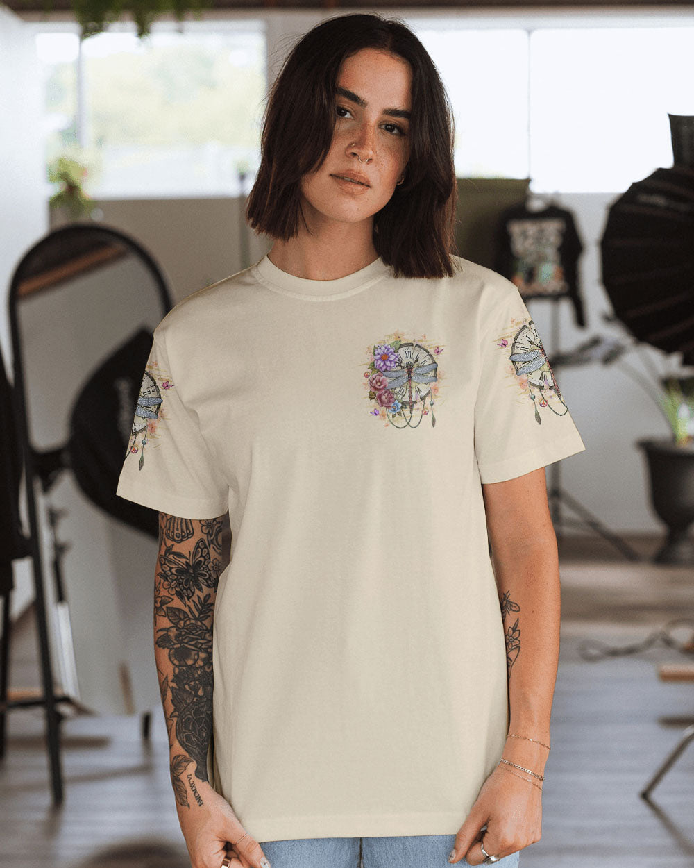 As Long As I Breathe Youll Be Remembered Dragonfly Memorial Floral AOP Shirts _8_ yt7AM