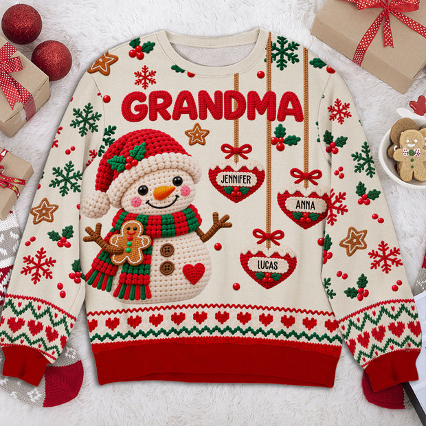 Cozy Grandma Era - Personalizef Ugly Sweatshirt - Gift For Family