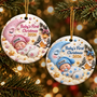 Baby_sFirstChristmas PersonalizedSleepingBaby3DEmbossedCircleCeramicOrnament TE084 CLA4040 MKDEF