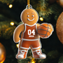 Basketball Gingerbread Christmas Ornament Personalized Acrylic Ornament_3