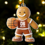 Basketball Gingerbread Christmas Ornament Personalized Acrylic Ornament_4