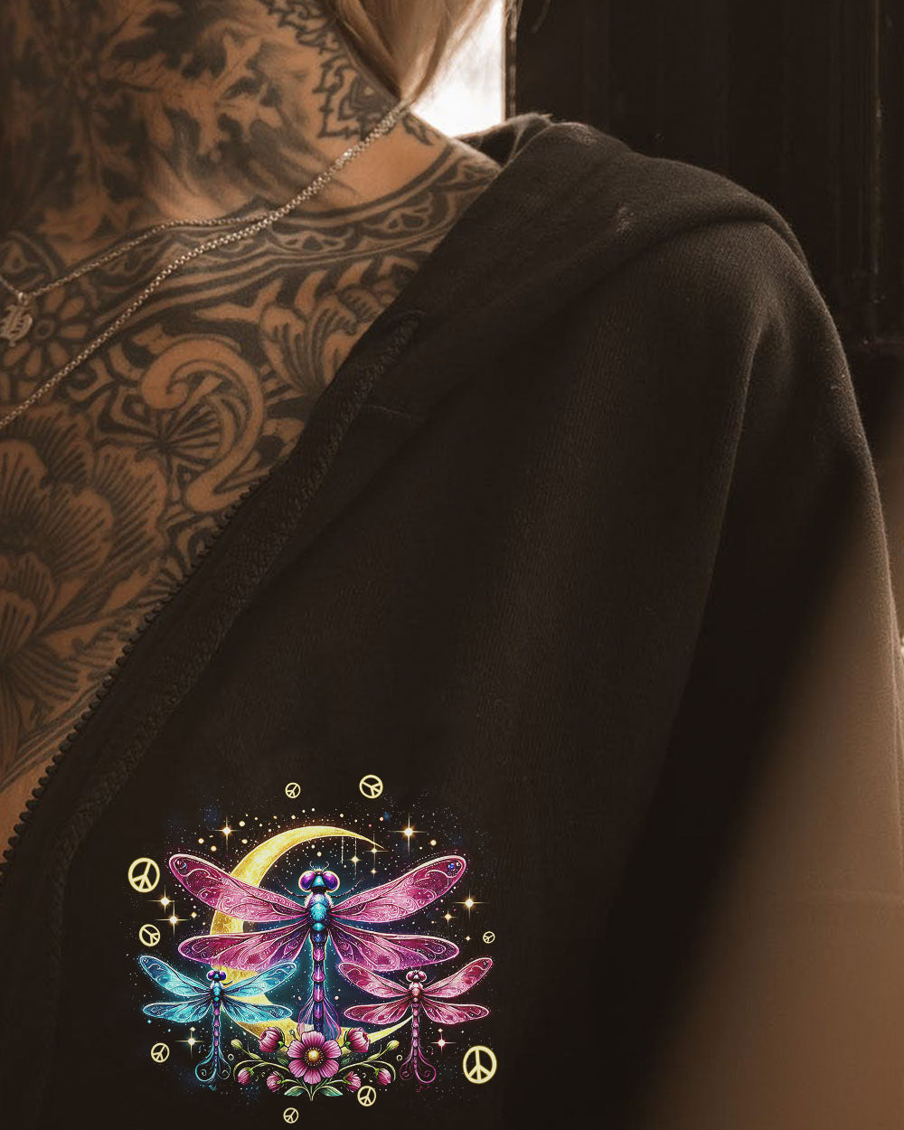 Be Free A Million Things to Be Colorful Dragonfly Hippie Graphic AOP Shirts _11_ ErTDl