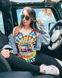 Be Hippie Be Happy Tie Dye Peace Van Colorful Groovy Retro Graphic AOP Shirts _7_ ztMm1
