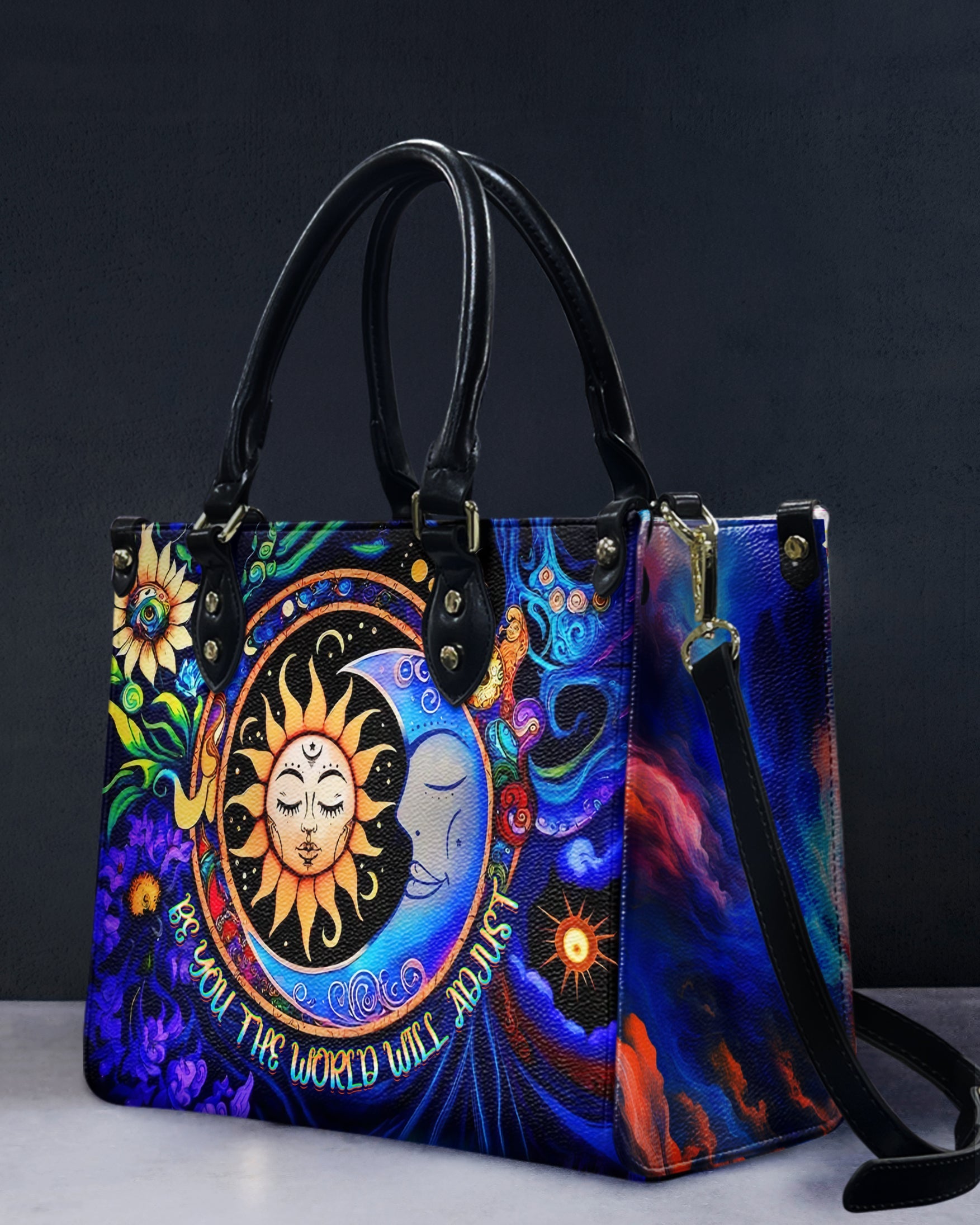 Be You The World Will Adjust Celestial Sun and Moon Bohemian Style Leather Bag _1_ 3RsFM