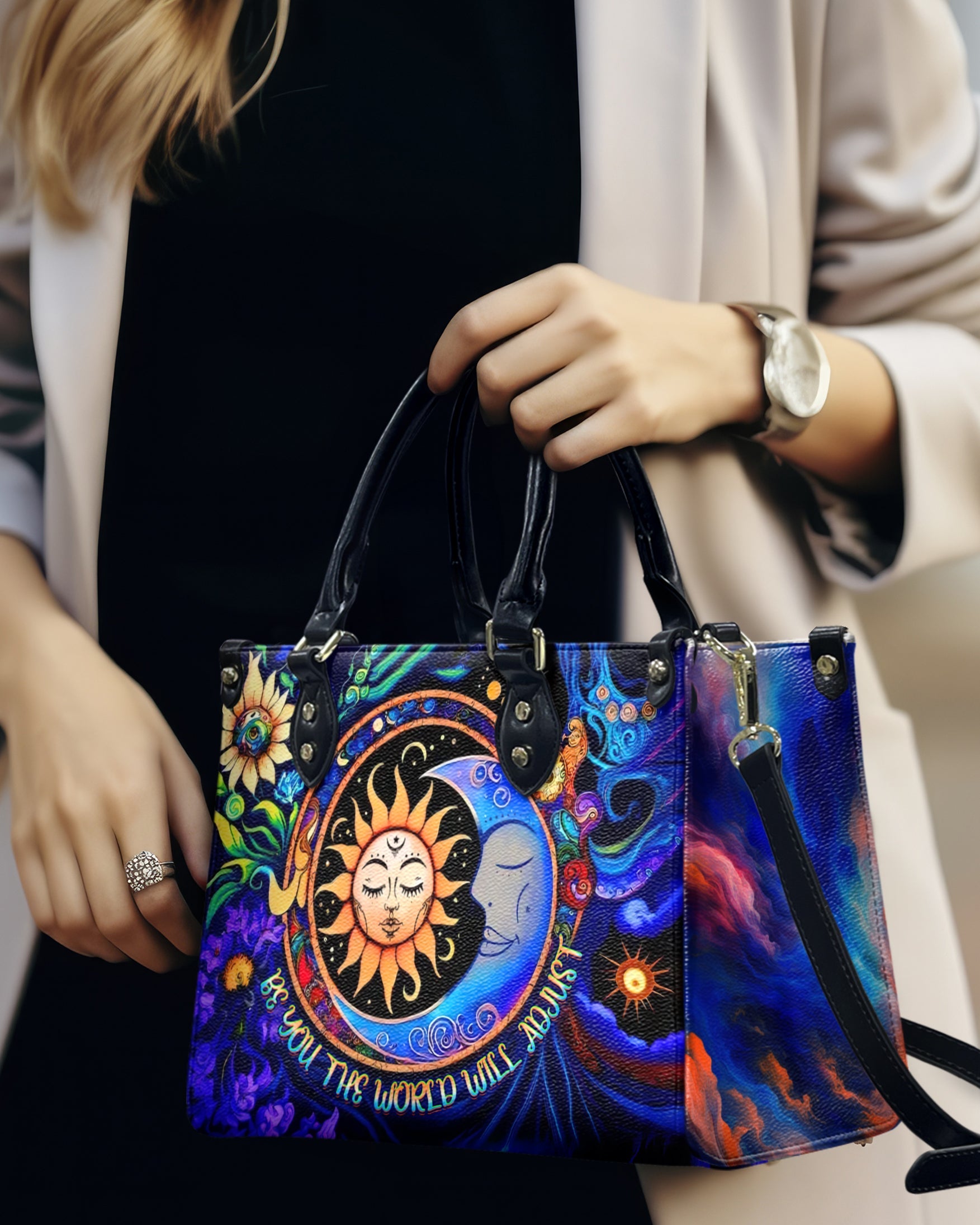 Be You The World Will Adjust Celestial Sun and Moon Bohemian Style Leather Bag _2_ AY0Se