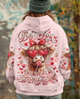 Be You The World Will Adjust Cute Cow with Bow and Heart Glasses AOP Shirts _5_ ipwaP