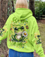 Be You The World Will Adjust Cute Frog and Daisy Green Hippie AOP Shirts _8_ d6Mtq