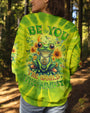 Be You The World Will Adjust Frog Hippie Sunflowers Peace Sign Tie Dye AOP Shirts _3_ BrpTh