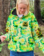 Be You The World Will Adjust Frog Sunflowers Green Tie Dye Graphic AOP Shirts _4_ NhA4B