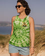 Be You The World Will Adjust Frog with Mushrooms Green Tie Dye AOP Shirts _7_ OjHSN