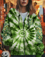 Be You The World Will Adjust Green Daisy Butterfly Tie Dye AOP Shirts _8_ mnreX