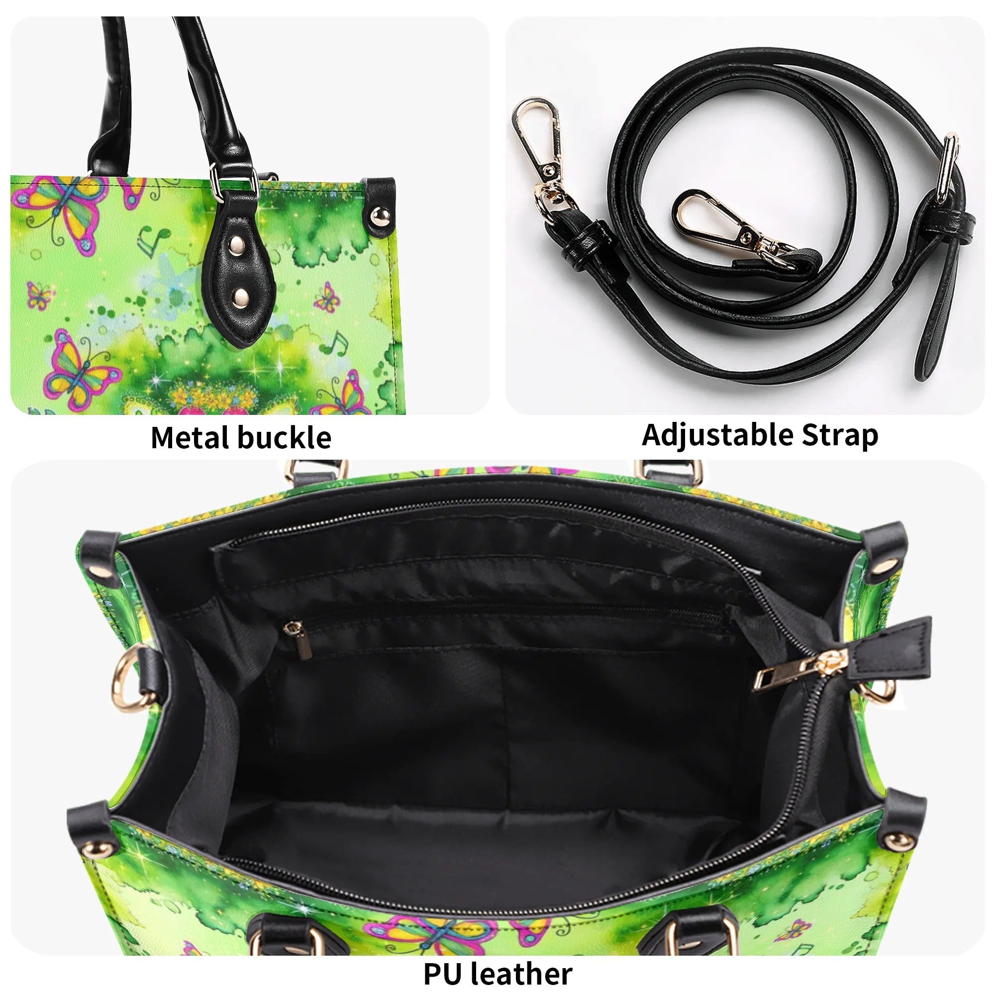 Be You The World Will Adjust Green Hippie Frog Psychedelic Peace Leather Bag _5_ Tu0AY