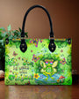 Be You The World Will Adjust Green Hippie Frog Psychedelic Peace Leather Bag _7_ VL1mq