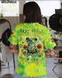 Be You The World Will Adjust Green Tie Dye Groovy Frog Hippie Vibes AOP Shirts _11_ 1kl51