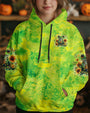 Be You The World Will Adjust Green Tie Dye Groovy Frog Hippie Vibes AOP Shirts _14_ owDFC