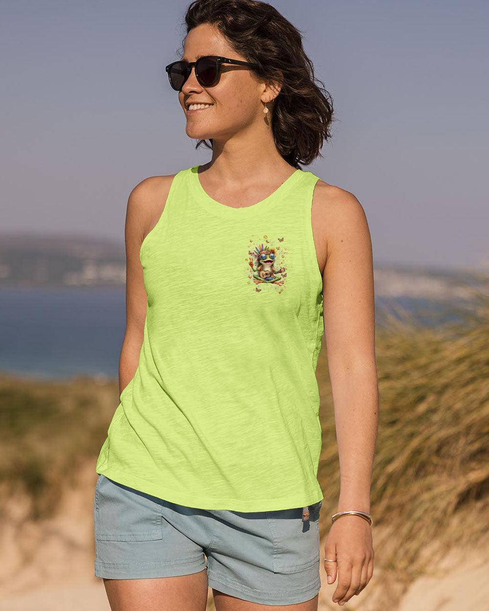 Be You The World Will Adjust Hippie Frog Peace Sign and Guitar Graphic AOP Shirts _10_ rWeBW