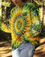 Be You The World Will Adjust Hippie Frog Sunflowers and Moon Tie Dye AOP Shirts _2_ pRjtF